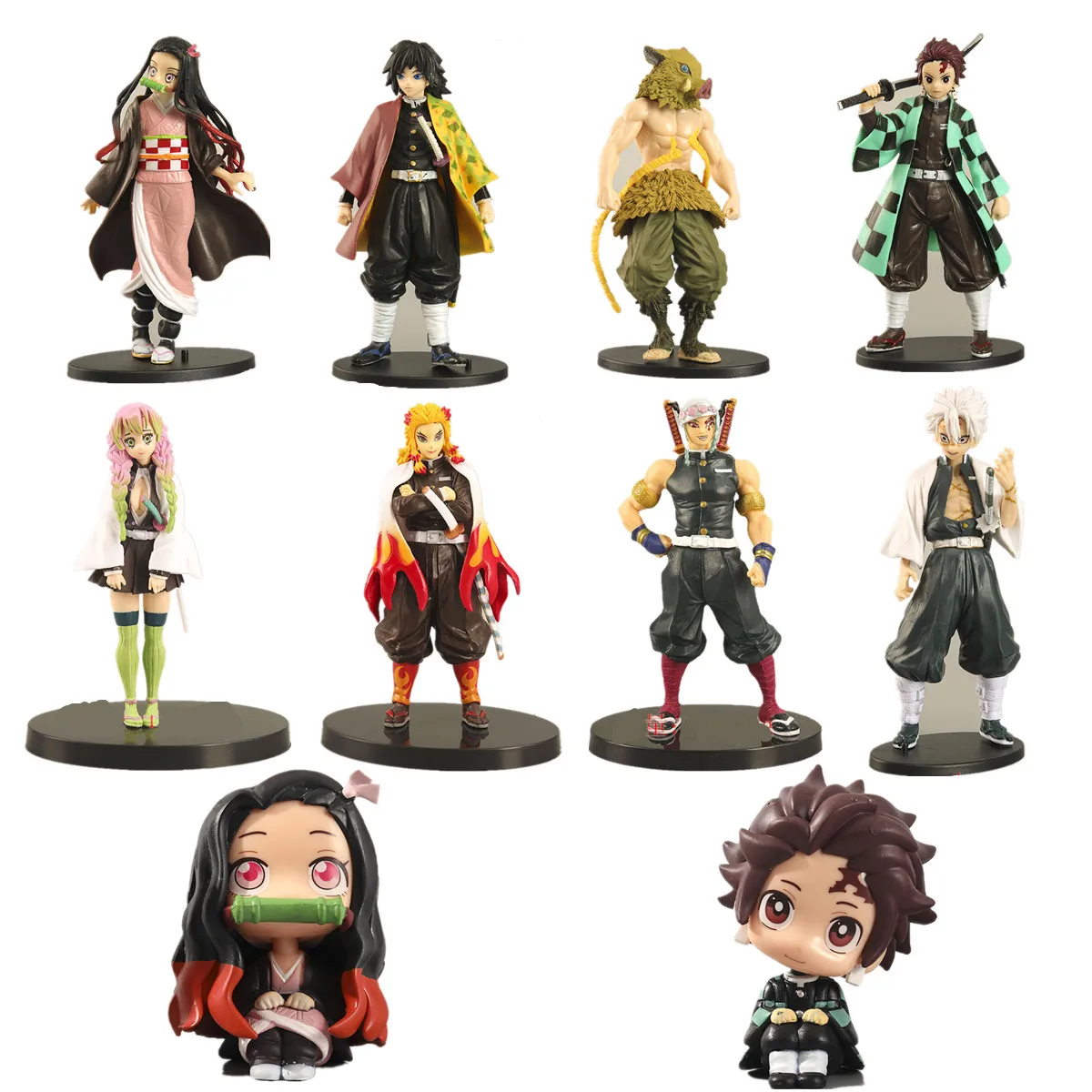 

1 шт. аниме 8-18 см модель убийцы демонов Tanjirou Zenitsu Nezuko экшн-фигурка Inosuke Kimetsu No Yaiba ПВХ Виниловая Кукла Детская игрушка подарок