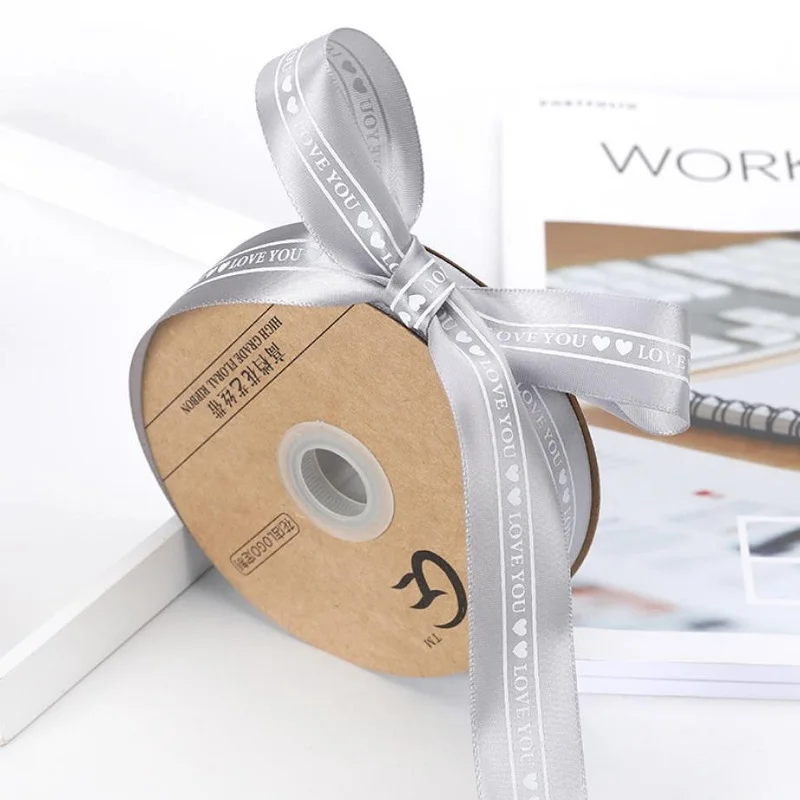 25mm 22meters/Roll Grosgrain Satin Polyester Ribbons for Party Wedding Christmas Decoration Handmade Rose DIY Gifts Packaging | Дом и сад