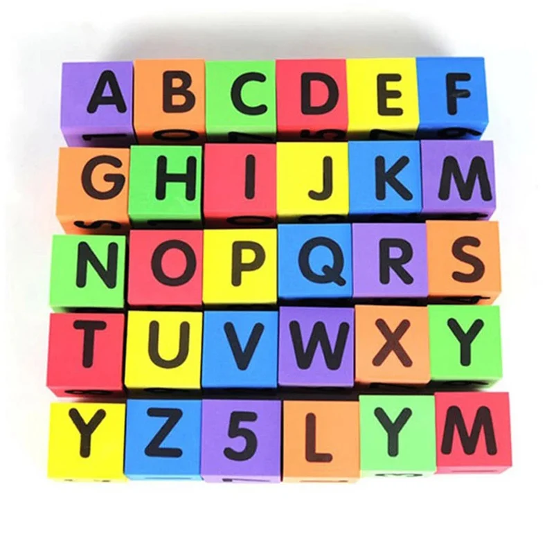 30Piece Set Alphabet Letters Foam Building Blocks Educational Learning Toys For Kids Toddlers Montessori Juguetes Educativos | Игрушки и