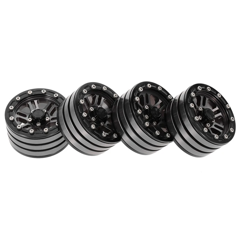 

2 Set RC Car Part: 1 Set Link Rod Metal Ball Bearing Ends Joint Bolt & 1 Set 1.9 Beadlock Wheel Rim Rubber Tires Set