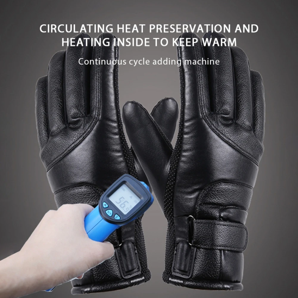 

Winter Electric Heated Gloves Windproof Cycling Thermal Heating Touch Screen USB Powered Heated Gloves Christmas Gift