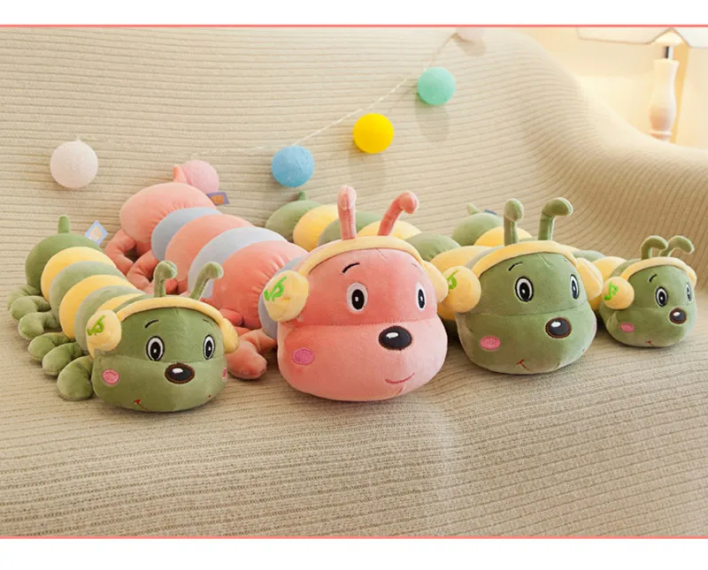 [Новое] 40 ~ 90 см красочные рисунками из мультфильмов caterpillar плюшевые игрушки куклы