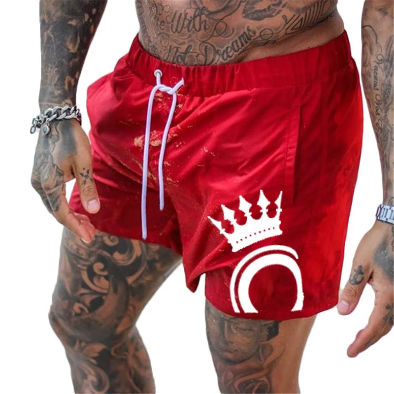 

Men's Fashion Beach Shorts Breathable Quick-Drying Pants Jogger Brand Shorts Male Loose Letter Print Ultra-Thin Streetwear
