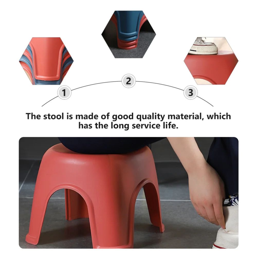 

1pc Home Kids Stool Non-slip Low Stool Home Footstool Household Small Stool