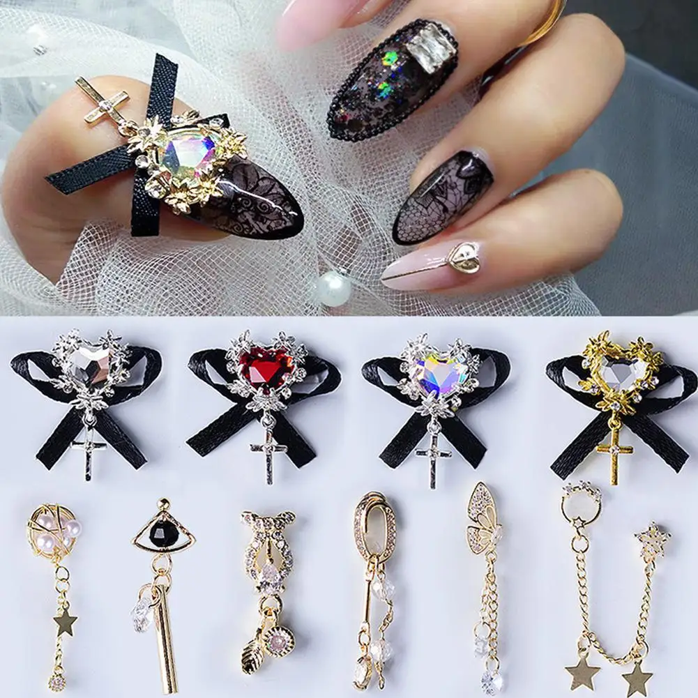 Модные Роскошные циркониевые хрустальные украшения для ногтей сплав DIY дизайна