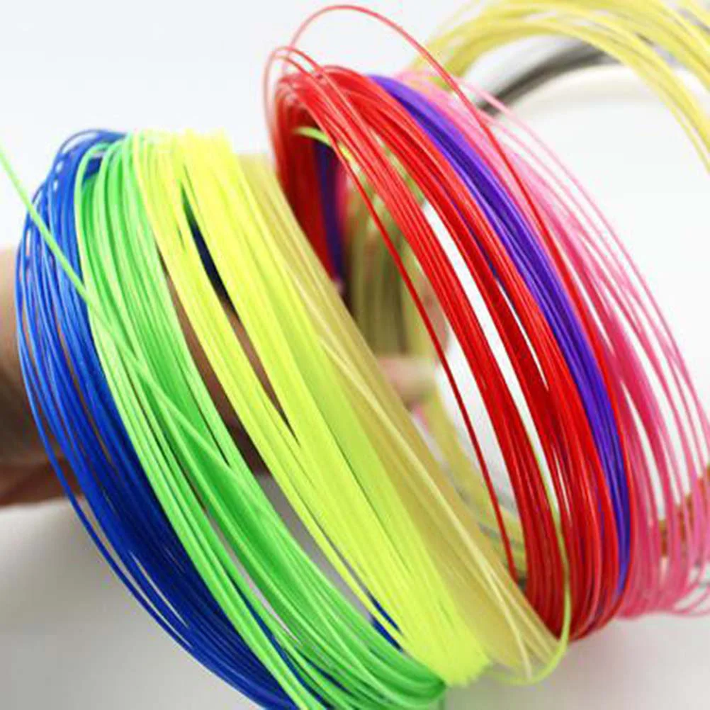 

10pcs High Elastic Durable Badminton Racket String Racquet Replacement Lines (Random Color)