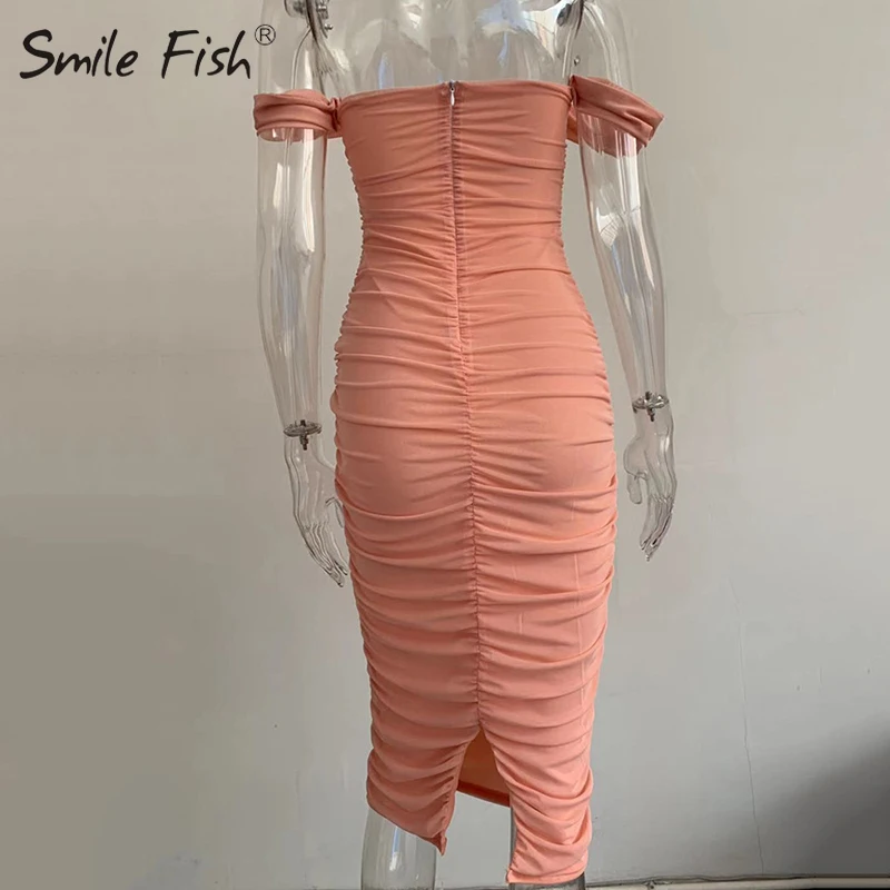 

Mesh Sleeveless Strapless Sexy Dress Sheath Bodycon Midi Pleated Dress Draped White Black Women Dresses Club Party New Fit LX210