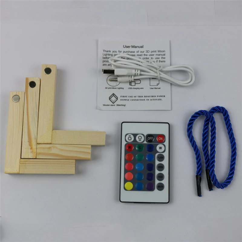 

3D Rechargeable Print Moon Lamp Multiple Colors Change Bedroom Bookcase Night Light Home Decor Party Decoration Creative Gift