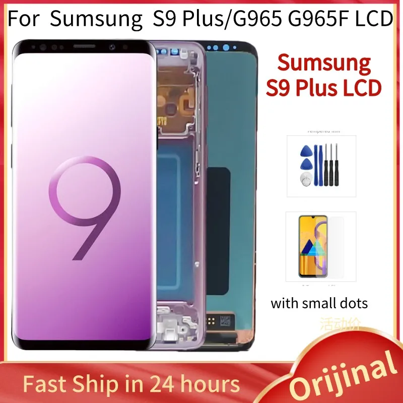 

Оригинальный AMOLED ЖК-дисплей для SAMSUNG Galaxy S9 Plus G965 G965D/S дисплей с рамкой сенсорный экран дигитайзер Замена + пакет услуг