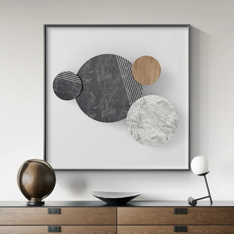 Абстрактная простая Мечта круг узор холст живопись плакат и печать современные