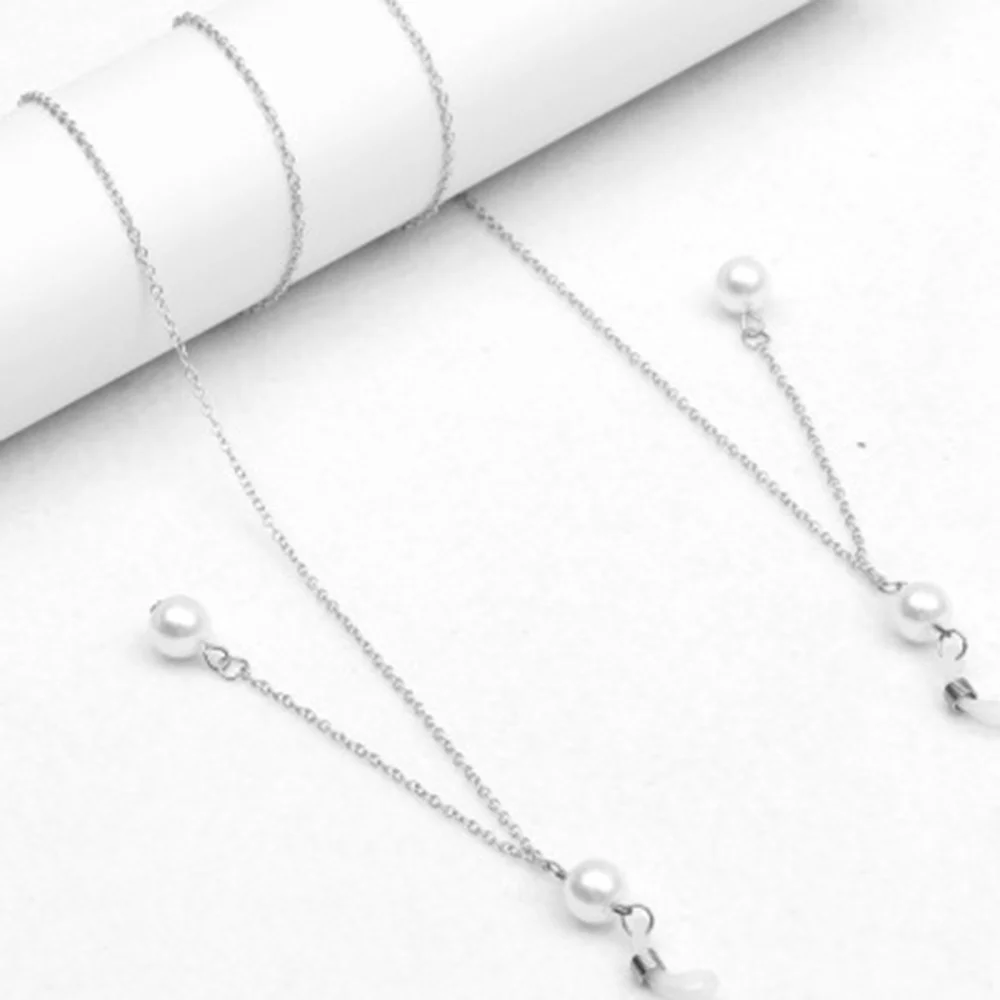 

1pc 70cm Sunglasses Masking Chains For Women Men Multiple Acrylic Pearl Metal Eyeglasses Chains Anti-lost