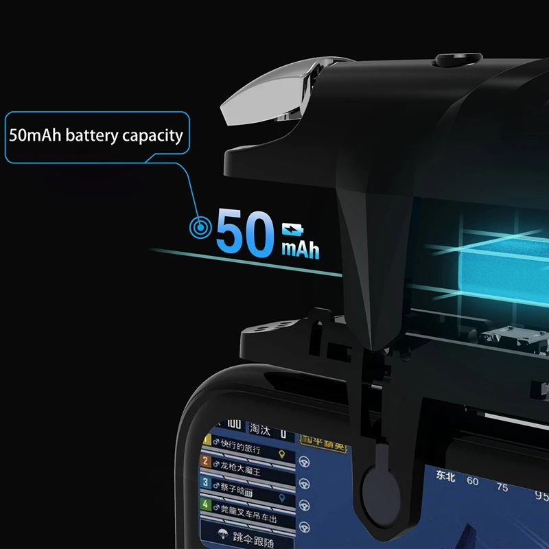 

G5 E-Sports Mobile Phone Triggers Game Controller,Mobile Game Pulse Burst Four-Speed Variable Frequency Auxiliary Button