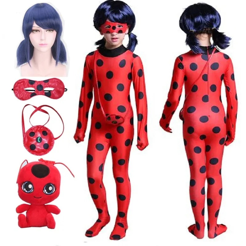 

Fantasia Ladyc Costume Cosplay Jumpsui Natal Dia Das Bruxas Meninas Bbug Costume Festa Roupas Peruca Brinquedo Conjuntos Kids