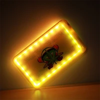 led rolling weed tray usb rechargeable rectangle glow tobacco trays can freely switch patterns gift for men support customize