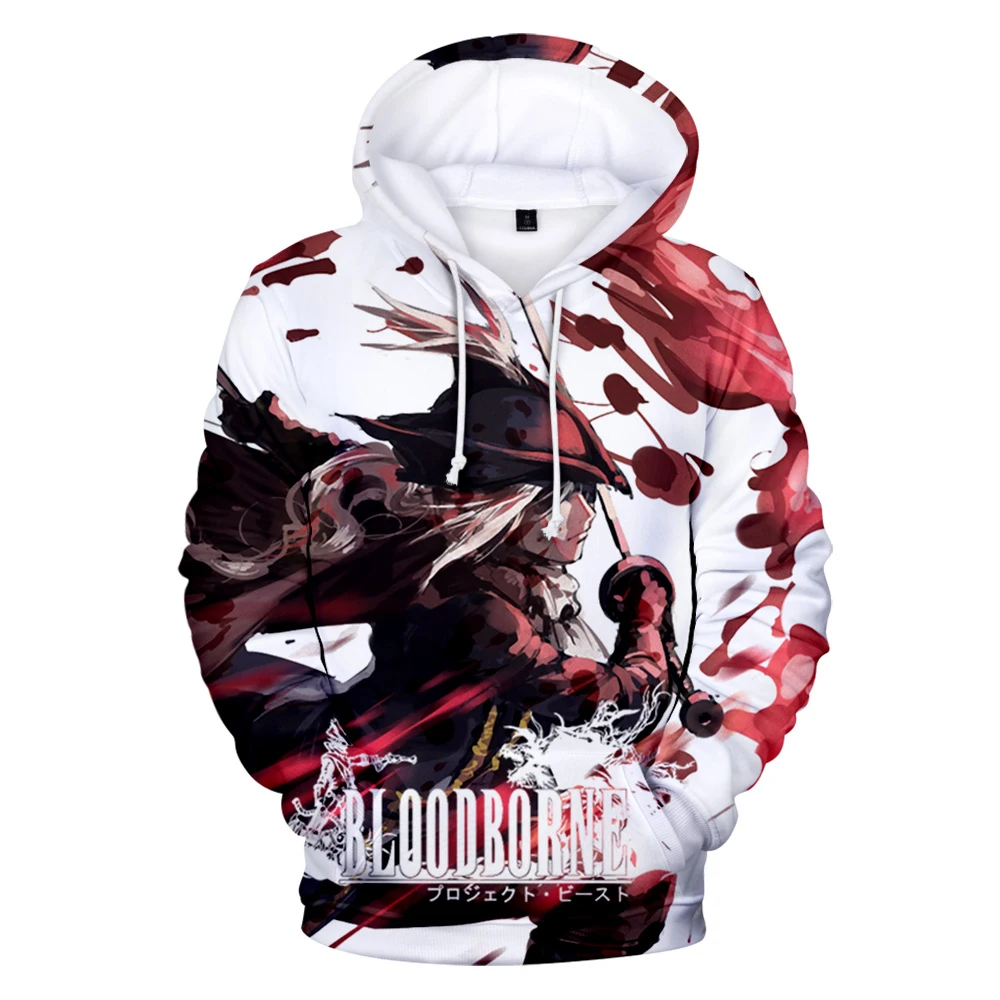 

Harajuku Bloodborne 3D Hoodies Sweatshirt Men/women Print Game Hooded Pullover Long Sleeve High quanlity Autumn Hoody O-Neck