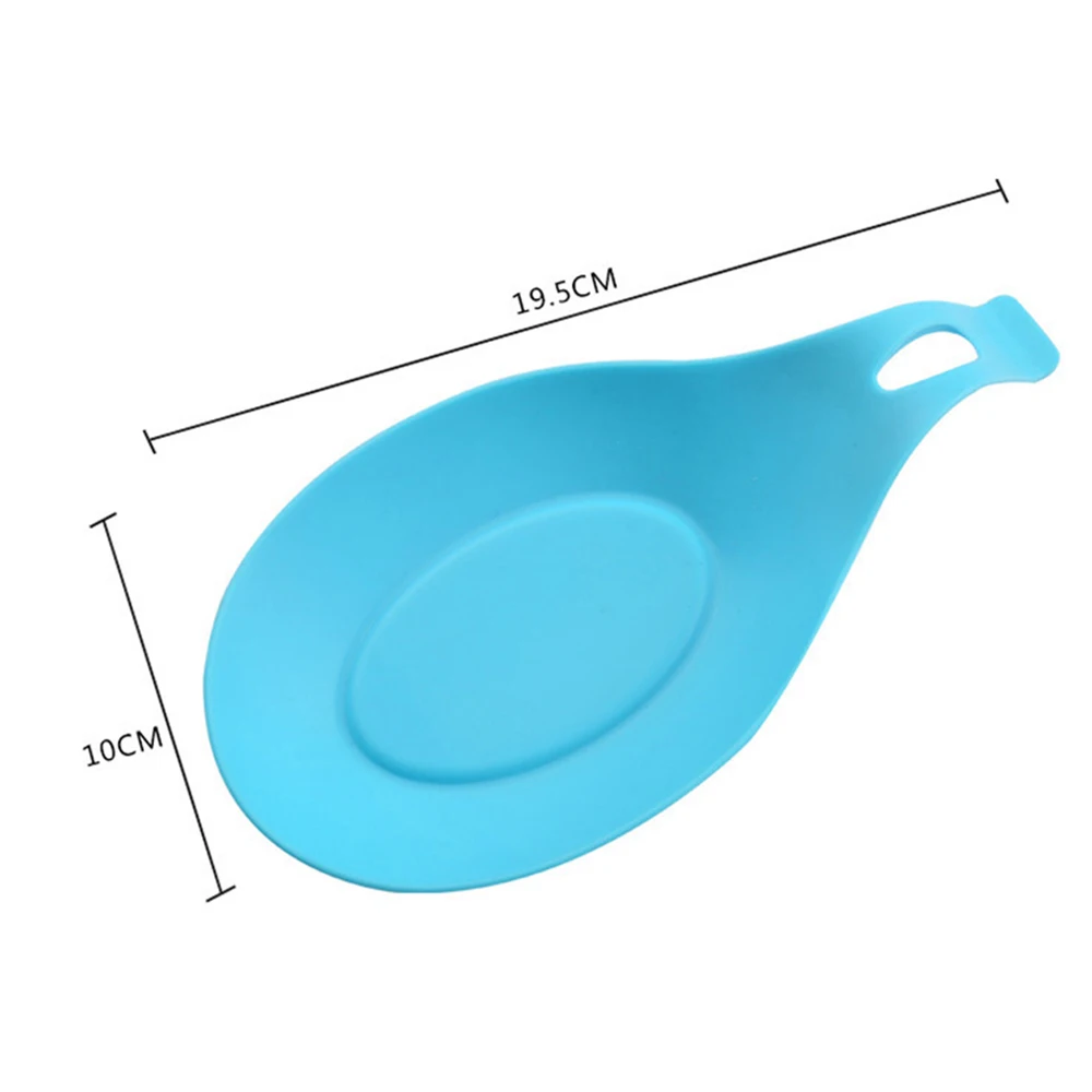 

1pcs Silicone Spoon Insulation Mat Silicone Heat Resistant Placemat Tray Spoon Pad Drink Glass Coaster Pad Kitchen Gadgets