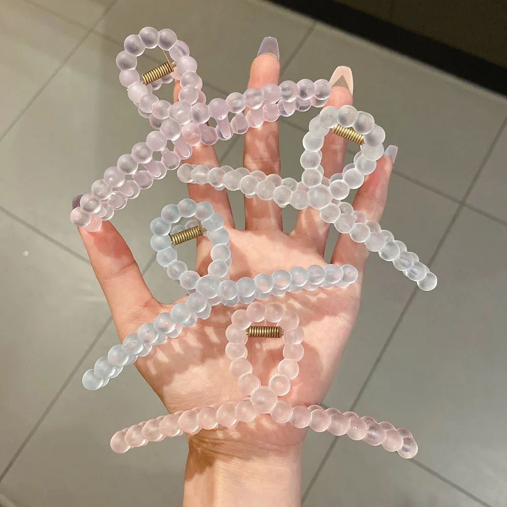 

New Women Elegant Transparent Amber Geometric Hollow Hair Claws Sweet Headband Hair Holder Clip Hairpin Fashion Hair Accessories