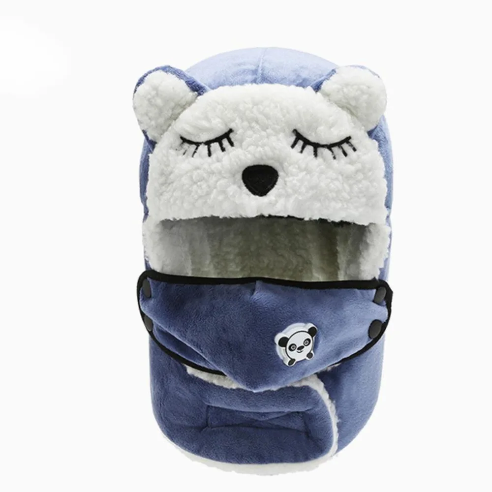 

Kids Balaclava Face Mask Warm Trapper Hat Windproof Winter Russian Hats with Mask Ushanka Hat Ski Cap with Earflap Face Warmer