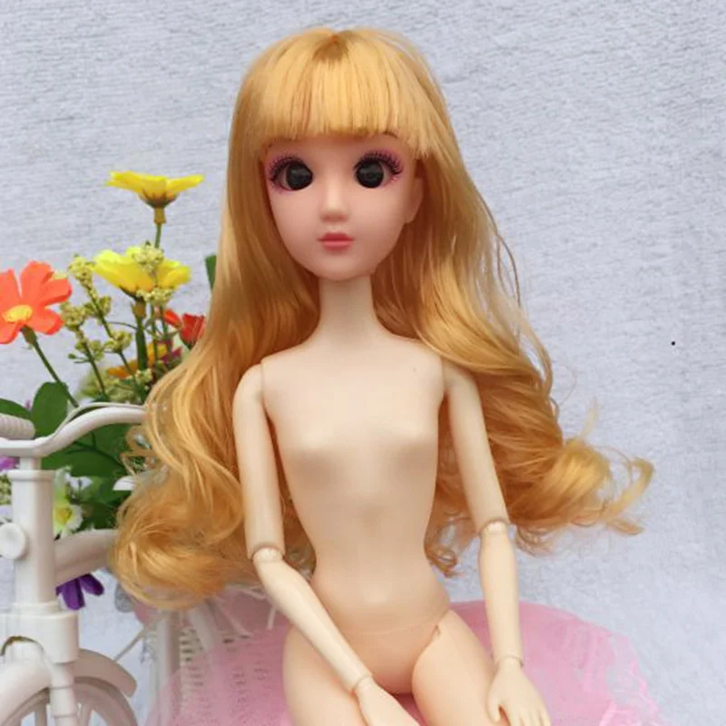 30 см BJD кукла с 3D глазом золотые вьющиеся волосы 12 шарнирных платьев принцесса