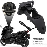 motorcycle phone gps navigation bracket wireless usb charging port holder mount for yamaha tmax t max t max 530 dx sx t max 560