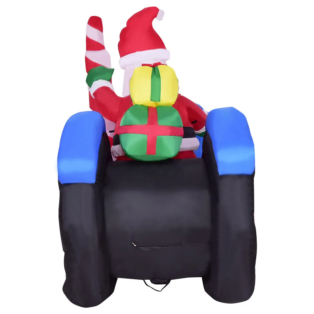 Costway 6' Indoor/Outdoor Inflatable Santa on Truck Christmas Holiday Decoration Setting | Дом и сад