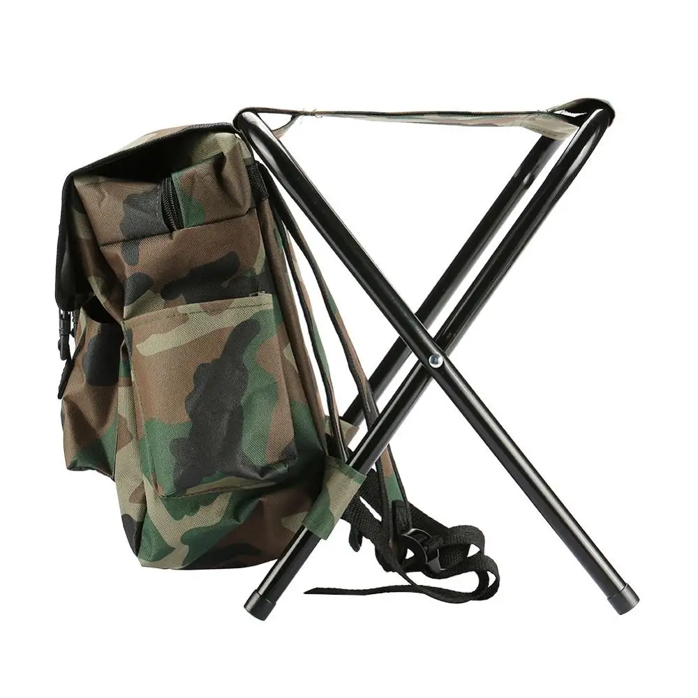 구매 접이식 낚시 의자 야외 휴대용 여행 배낭 의자, 하이킹 해변 캠핑 의자 피크닉 가방 사냥 등산 X77G