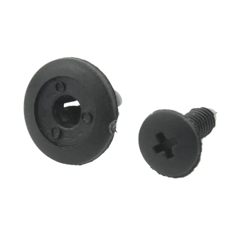 

100 Pcs Car Fender Push Type Black Plastic Rivets Fastener 6mm Hole