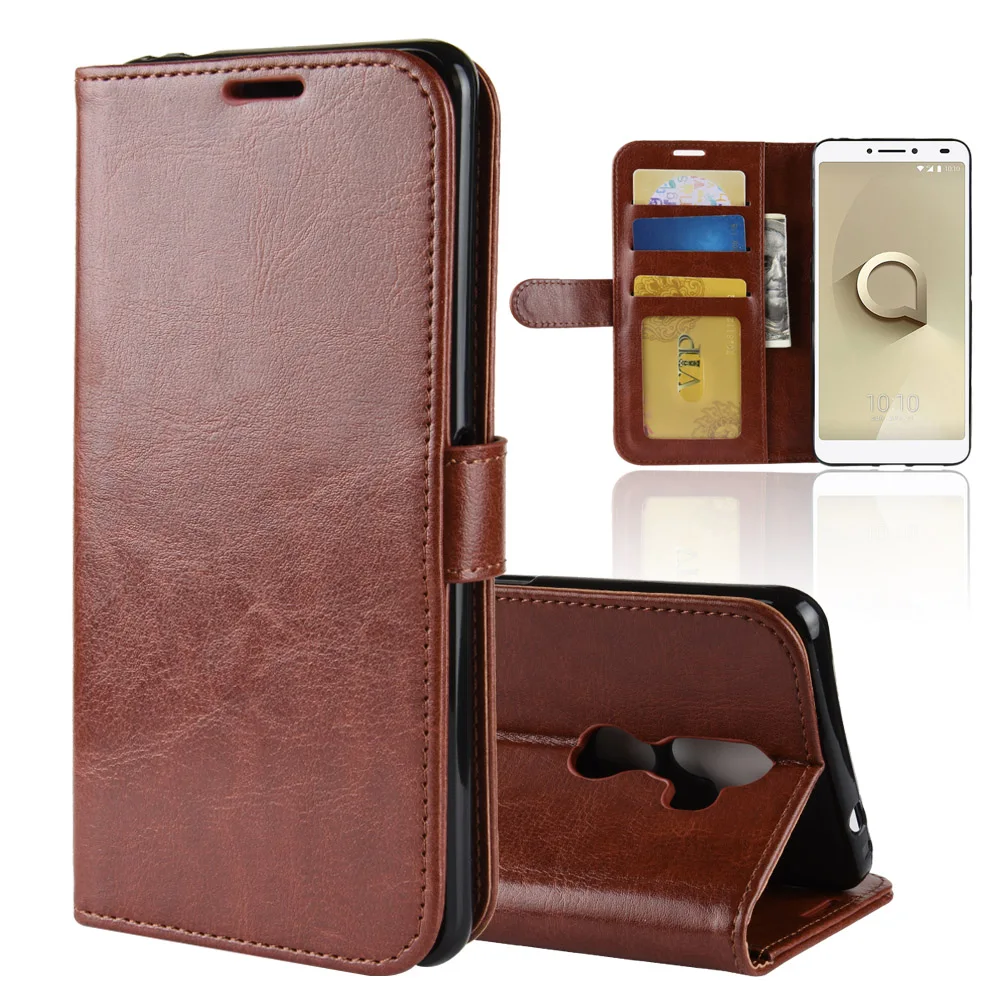 Высококачественный Роскошный кожаный чехол для Alcatel One Touch Pop 3 откидной Чехол