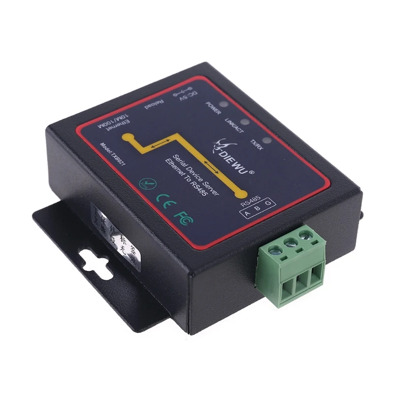 

Free shipping R1WC Serial Server RJ45 to RS485 LAN Ethernet Converter Module with Built-in Webpage US Plug Adapter