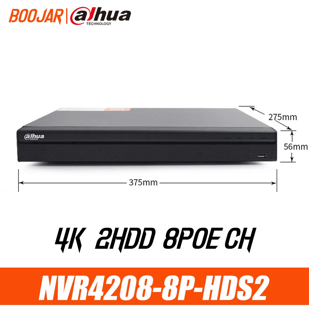 Dahua NVR4208 8P HDS2 8ch с 8 портами PoE NVR 1U многоязычный сетевой