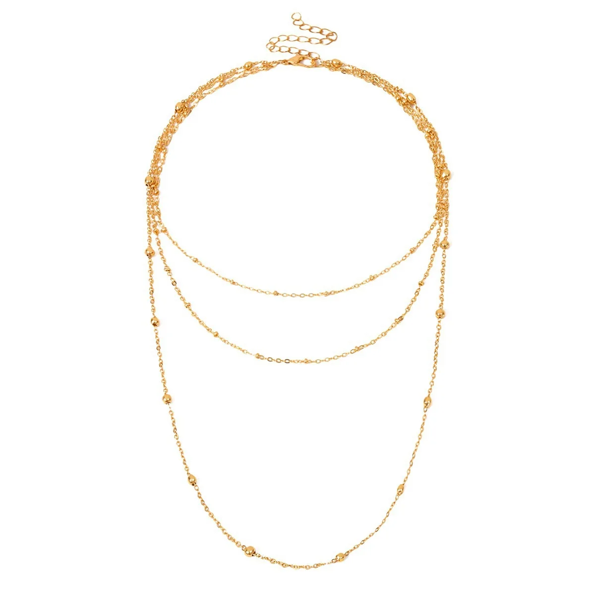 Abayabay Choker Personalized Girl Necklace Multilayer Chain Women Rose Gold Color Bohemia Necklaces Jewelry Lovers Kpop Collier