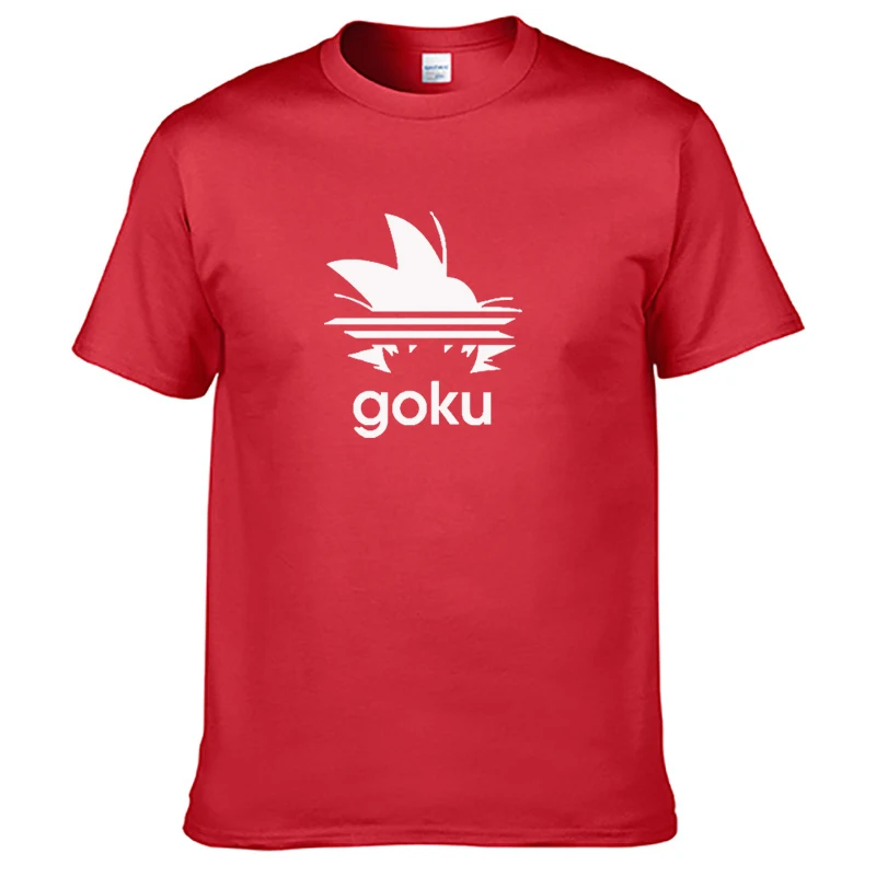 Dragon Ball Z футболка Goku Мужская рубашка с коротким рукавом и О-образным вырезом