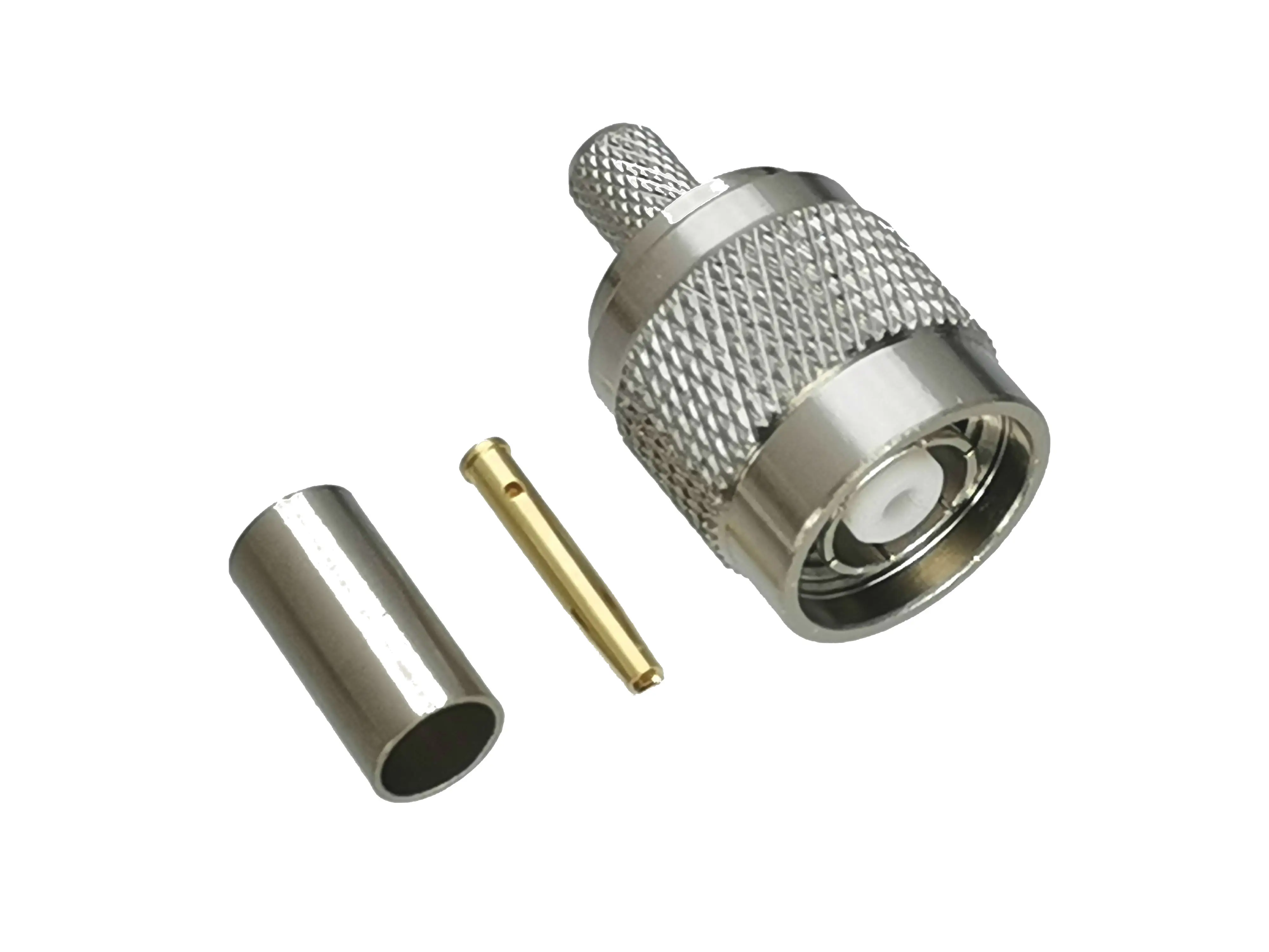 

10Pcs Connector RP-TNC Male Jack Crimp RG58 RG142 LMR195 RG400 Cable RF Adapter Coaxial High Quanlity 50ohm Brass