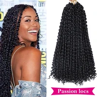 mtmei hair synthetic locs passion twist hair crochet braids black brown ombre braiding hair 16 20 strands crochet hair