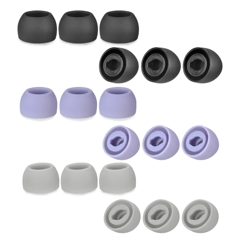 

3Pairs Silicone Sleeve Earbuds Ear Buds Tips Compatible with Samsung Galaxy Buds Pro Earphone Repairing Parts Spare Parts