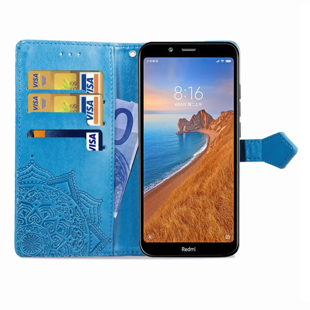 Для Xiaomi Redmi 7A чехол, силиконовый держатель для карт, кошелек, чехол для телефона s для Xiaomi Redmi Note 7A 7 A, кожаный чехол Redmi 7A, откидная крышка