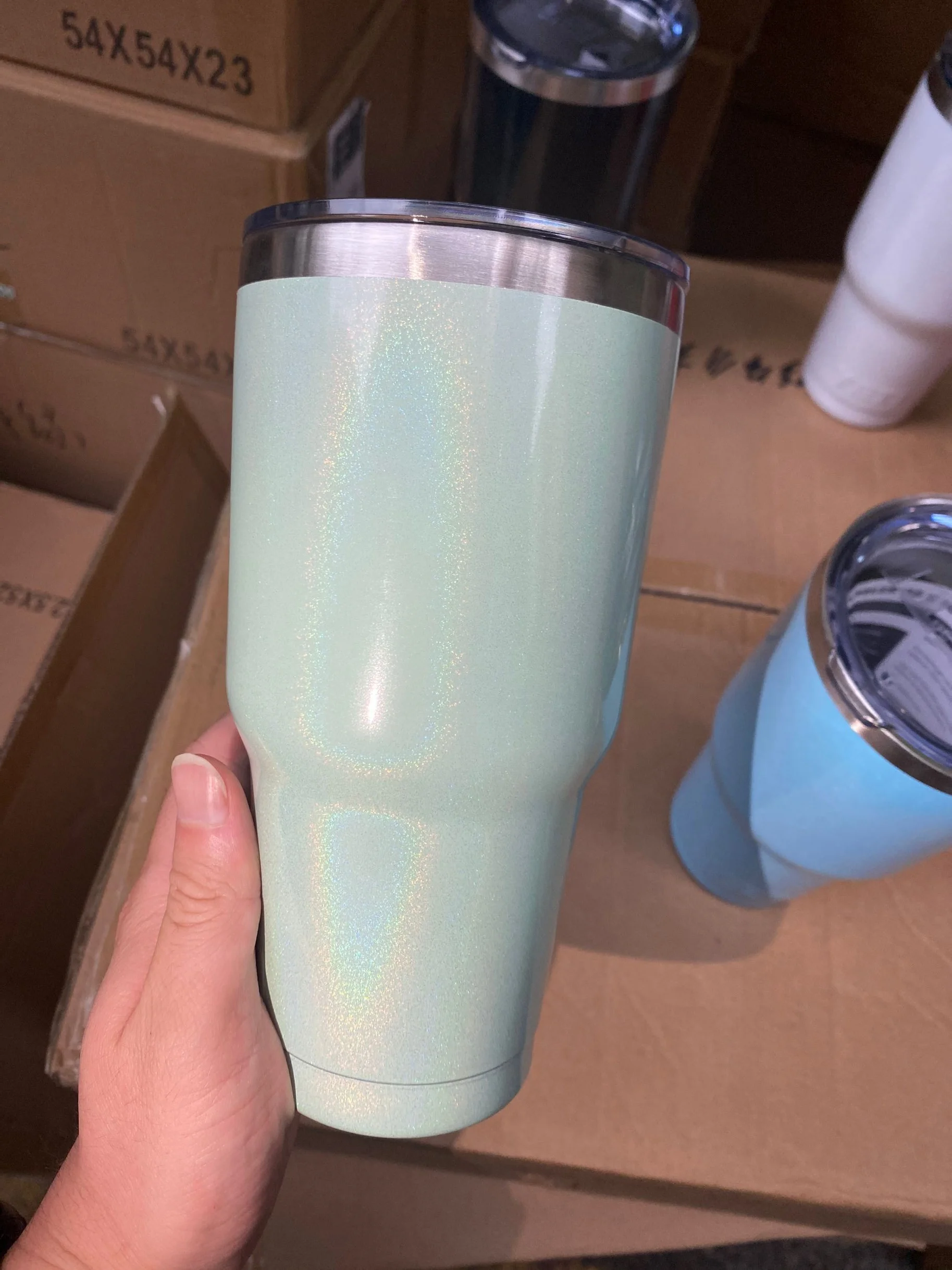 

rainbow cup Travel Mug Ice Cup Colourful Tumbler 304 Stainless Steel Double Wall Vacuum Insulated Coffee Mug30oz