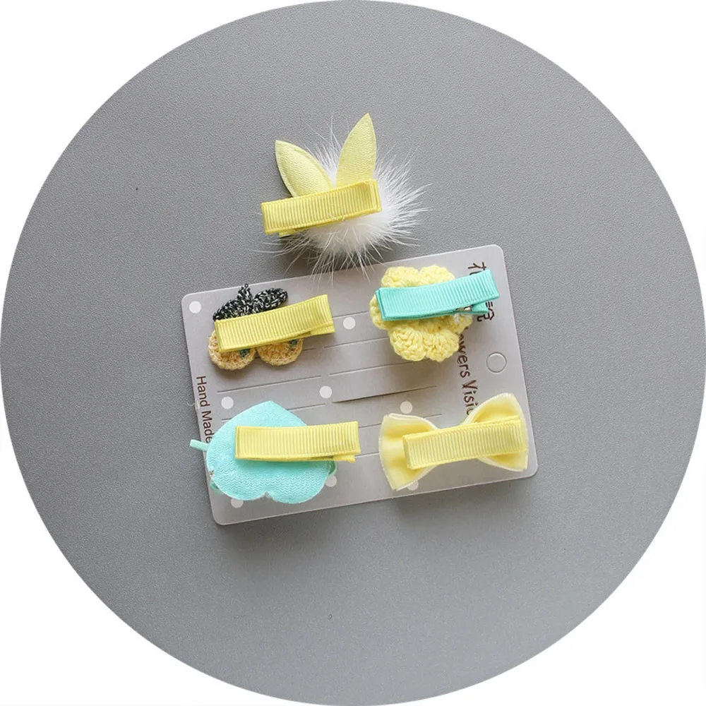 Заколки для волос 5 шт. в упаковке детская Милая модная шпилька маленьких девочек