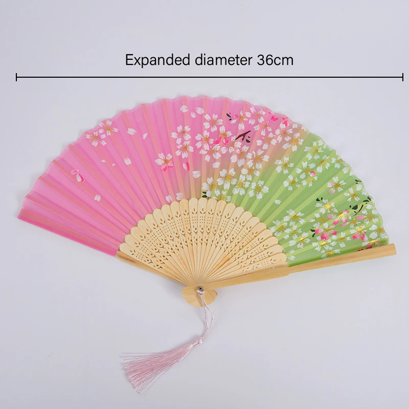 

Vintage Style Silk Folding Fan Dance Fan Gift Dance Ornaments Hand Fan New