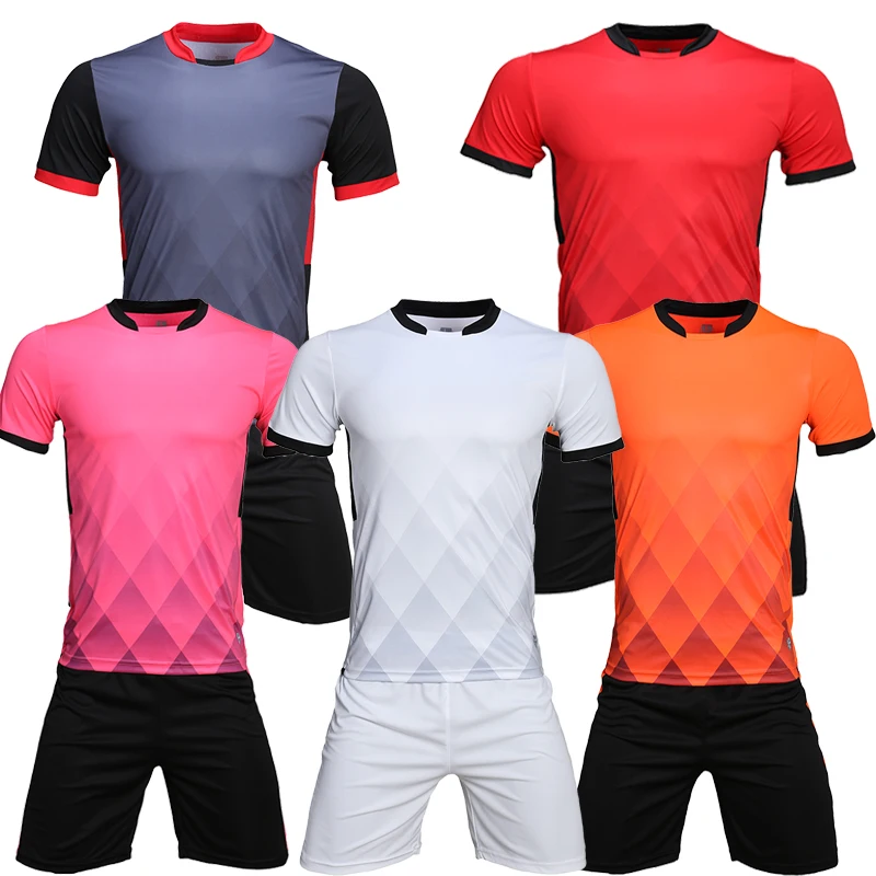 Мужская футболка с коротким рукавом розовая белая Футбольная форма серая для