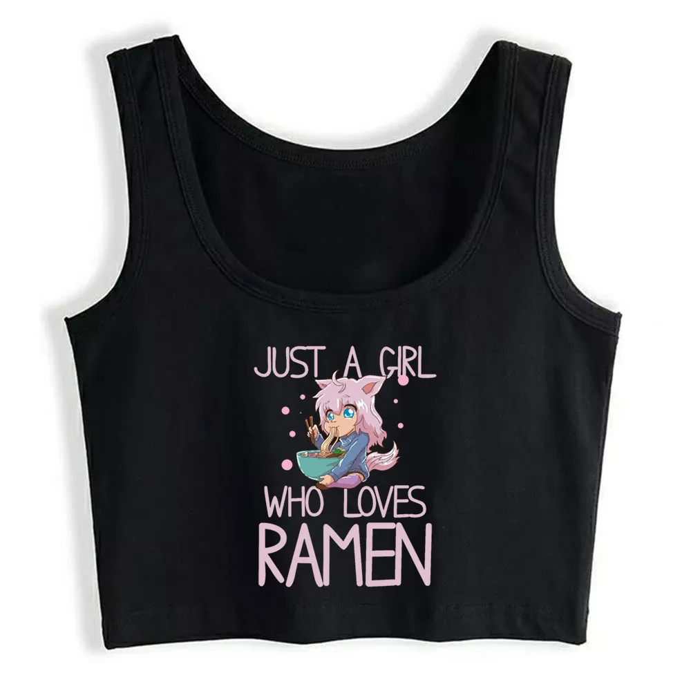 

Crop Top Women Ramen Anime Kawaii Harajuku Tank Top Women Custom Women Clothes