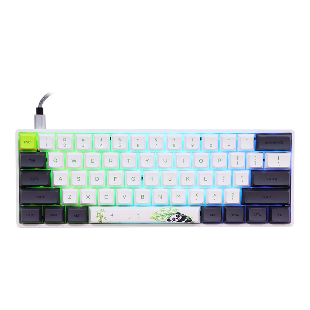 

EPOMAKER SK61 61 Keys Hot Swappable Mechanical Keyboard RGB Backlit NKRO Type-C Cable for Win/Mac Gateron Optical Switch