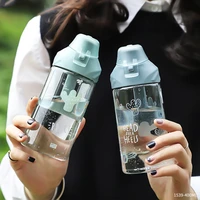 500ml cute water bottle outdoor sport travel water bottles for girls portable leakproof cup milk juice container kitchen tools