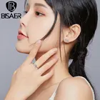 Великолепные женские серьги-гвоздики из серебра 925 пробы с разноцветным Цирконом