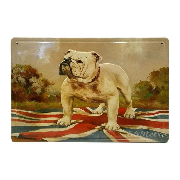 

66 The English Bulldog Tin Sign art wall decoration,vintage aluminum retro metal sign
