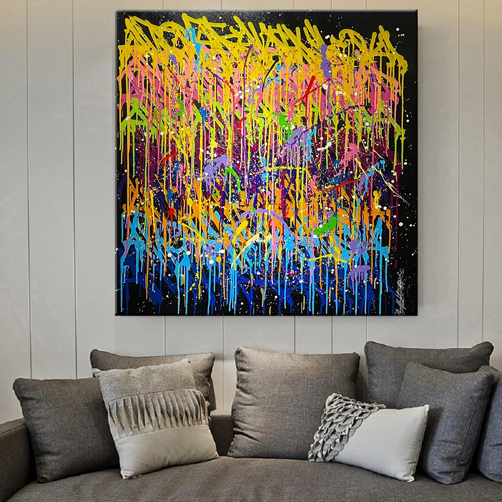 

Poster Colorful Graffiti Wall Art Canvas Painting Wall Pictures For Living Room Nordic Decor Street Graffiti Art Home Decor