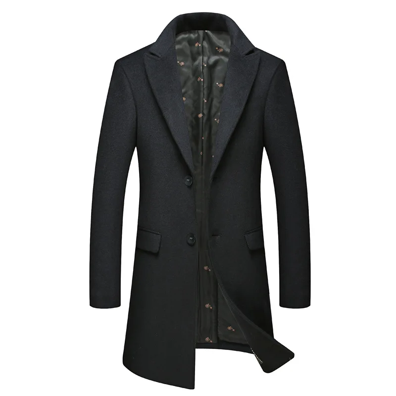 

Winter men's fashion popular men's middle-aged more wool woolen cloth coat to keep warm coat of cultivate one's morality men's