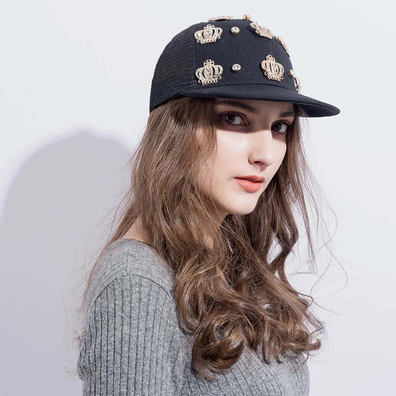 Мужские и женские бейсболки с Королевской короной регулируемые кепки в стиле хип