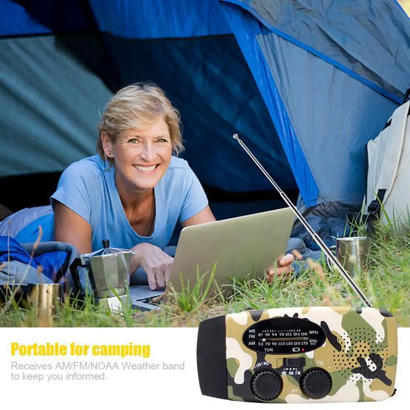 Аварийное радио Динамо выживания солнечной рукоятки само мощность ed AM/FM/NOAA