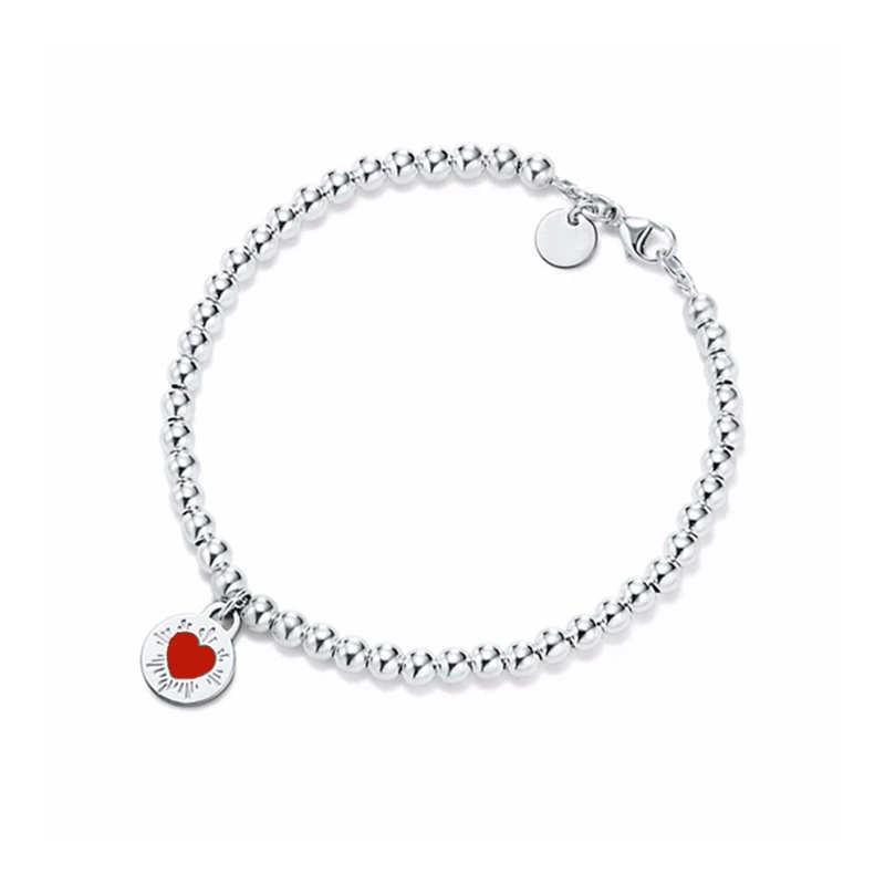 Горячее предложение красочные эмалированные сердечки круглые браслеты из